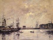 Eugene Boudin The Port of Le Havre(Dock of La Barre) Sweden oil painting artist